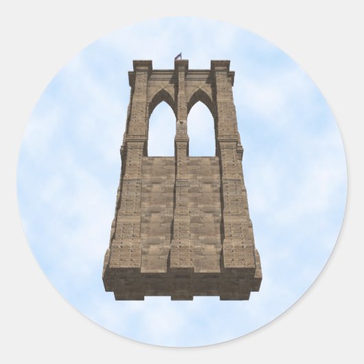 Brooklyn Bridge Pijler: 3D Model: Sticker (Voorkant)
