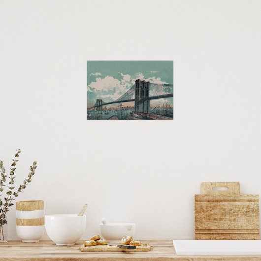 Brooklyn Bridge Poster Print (Keuken)