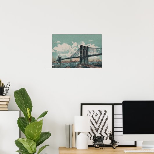 Brooklyn Bridge Poster Print (Thuiskantoor)