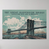 Brooklyn Bridge Poster Print (Voorkant)
