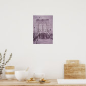 Brooklyn Bridge, President Arthur bij de opening Poster (Keuken)