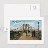 Brooklyn Bridge Promenade Briefkaart (Voorkant / Achterkant)