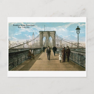 Brooklyn Bridge Promenade, New York City Briefkaart