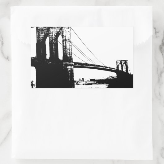  Brooklyn Bridge Rechthoekige Sticker (Tas)