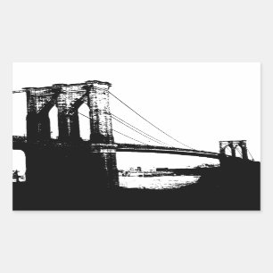  Brooklyn Bridge Rechthoekige Sticker