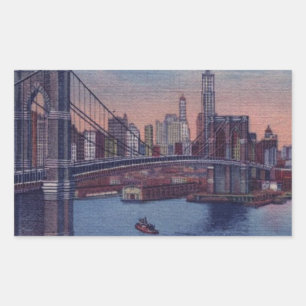 Brooklyn Bridge Rechthoekige Sticker