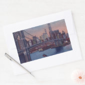  Brooklyn Bridge Rechthoekige Sticker (Envelop)