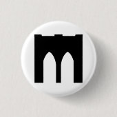 Brooklyn Bridge Ronde Button 3,2 Cm (Voorkant)