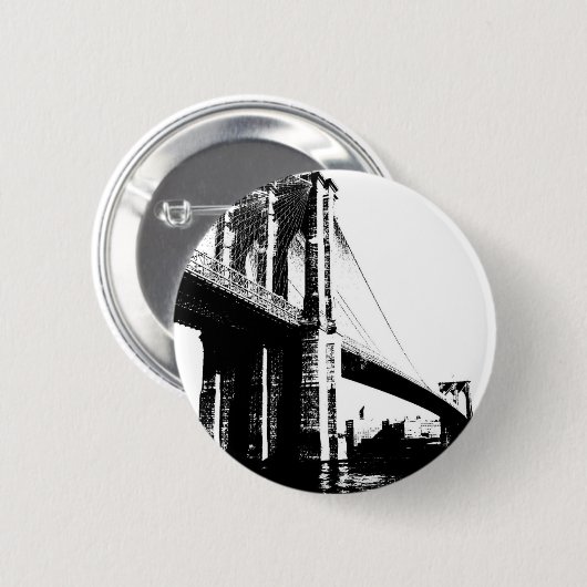 Brooklyn Bridge Ronde Button 5,7 Cm (Voorkant /achterkant)