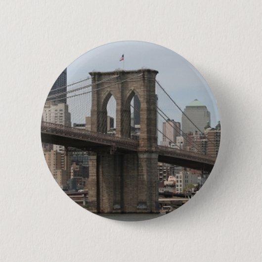 Brooklyn Bridge Ronde Button 5,7 Cm (Voorkant)
