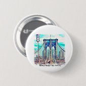 Brooklyn Bridge Ronde Button 5,7 Cm (Voorkant /achterkant)