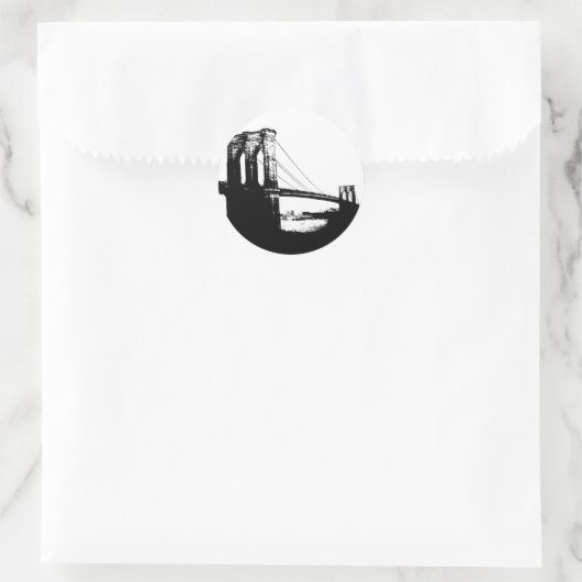  Brooklyn Bridge Ronde Sticker (Tas)