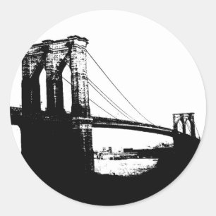  Brooklyn Bridge Ronde Sticker