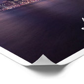 Brooklyn Bridge 's Nachts, East River, Manhattan Poster (Hoek)