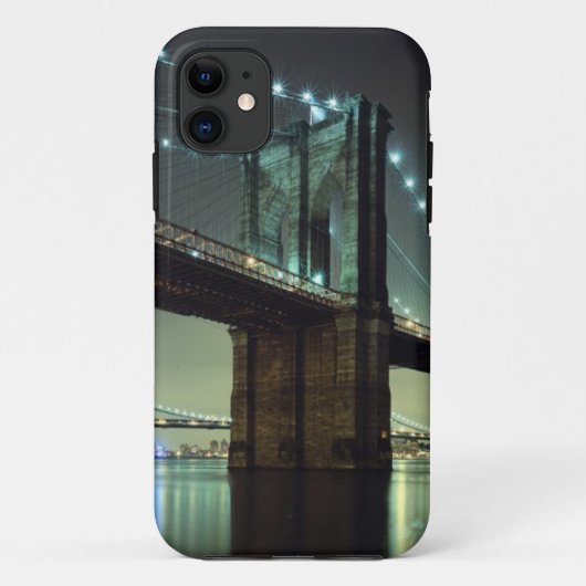 Brooklyn Bridge 's nachts Manhattan Bridge Case-Mate iPhone Case (Achterkant)