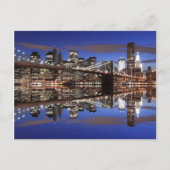 Brooklyn Bridge 's nachts, New York City Briefkaart (Voorkant)