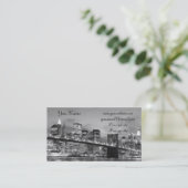 Brooklyn Bridge 's nachts, New York City Visitekaartje (Staand voorkant)