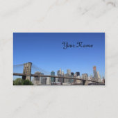 Brooklyn Bridge 's nachts, New York City Visitekaartje (Achterkant)