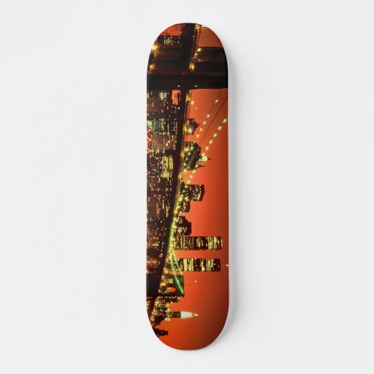Brooklyn Bridge 's Nachts Skateboard (Voorkant)