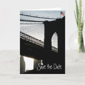 Brooklyn Bridge Save the Date Kaart (Voorkant)