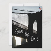Brooklyn Bridge Save the Date Kaarten (Voorkant)