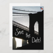 Brooklyn Bridge Save the Date Kaarten (Voorkant / Achterkant)