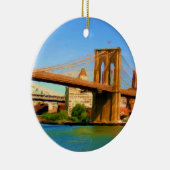 Brooklyn Bridge schilderen Keramisch Ornament (Rechts)