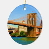 Brooklyn Bridge schilderen Keramisch Ornament (Links)