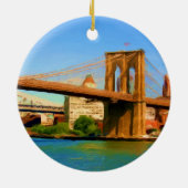 Brooklyn Bridge schilderen Keramisch Ornament (Achterkant)