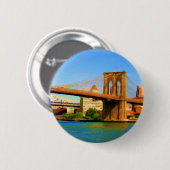 Brooklyn Bridge schilderen Ronde Button 5,7 Cm (Voorkant /achterkant)