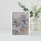 Brooklyn Bridge schilderij Briefkaart (Staand voorkant)
