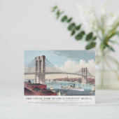 Brooklyn Bridge schilderij Briefkaart (Staand voorkant)