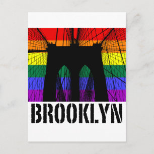 Brooklyn Bridge silhouette pride 2 Briefkaart