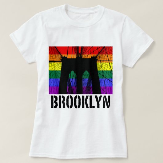 Brooklyn Bridge silhouette pride 2 T-shirt (Design voorkant)