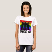 Brooklyn Bridge silhouette pride 2 T-shirt (Voorkant volledig)