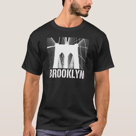 Brooklyn Bridge silhouette white T-shirt (Voorkant)