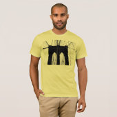 Brooklyn Bridge-silhouette zwart T-shirt (Voorkant volledig)