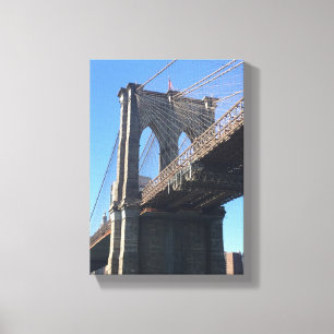 Brooklyn Bridge Sky New York City NYC Canvas Afdruk