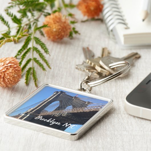 Brooklyn Bridge Sky New York City NYC Sleutelhanger (Zijkant)