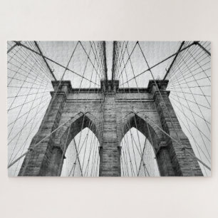 Brooklyn Bridge Sluiten Architecturaal Detail Legpuzzel