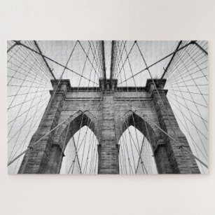 Brooklyn Bridge Sluiten Architecturaal Detail Legpuzzel
