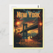 Brooklyn Bridge Sunrise - Een prachtige reis Briefkaart (Voorkant / Achterkant)