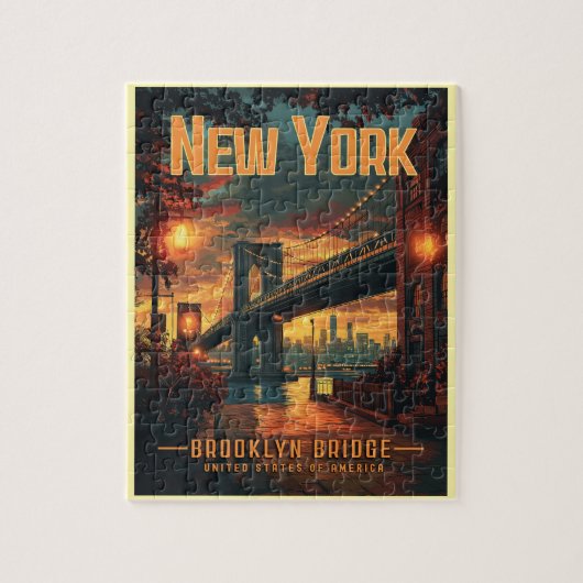 Brooklyn Bridge Sunrise - Een prachtige reis Legpuzzel (Verticaal)