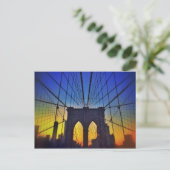 Brooklyn Bridge Sunset Briefkaart (Staand voorkant)