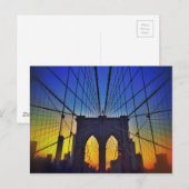 Brooklyn Bridge Sunset Briefkaart (Voorkant / Achterkant)