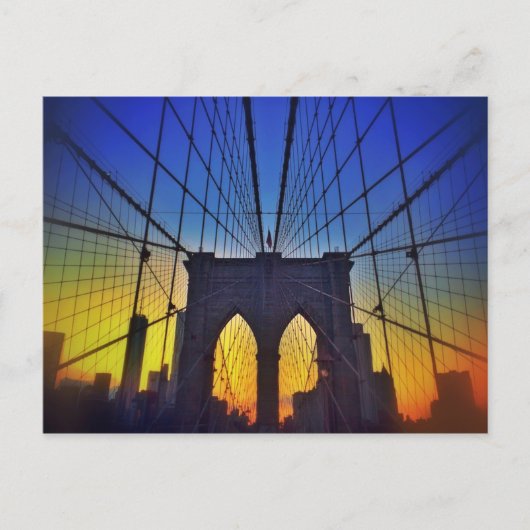 Brooklyn Bridge Sunset Briefkaart (Voorkant)