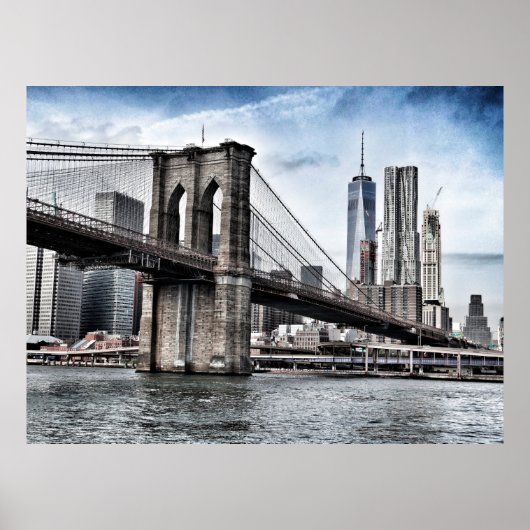 BROOKLYN BRIDGE TIJDENS DAGEN POSTER (Voorkant)