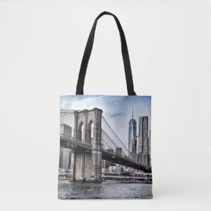 BROOKLYN BRIDGE TIJDENS DAGEN TOTE BAG