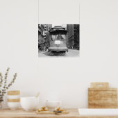 Brooklyn Bridge Trolley, 1915. Antieke foto Poster (Keuken)