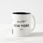 Brooklyn Bridge Tweekleurige Koffiemok (Voorkant rechts)
